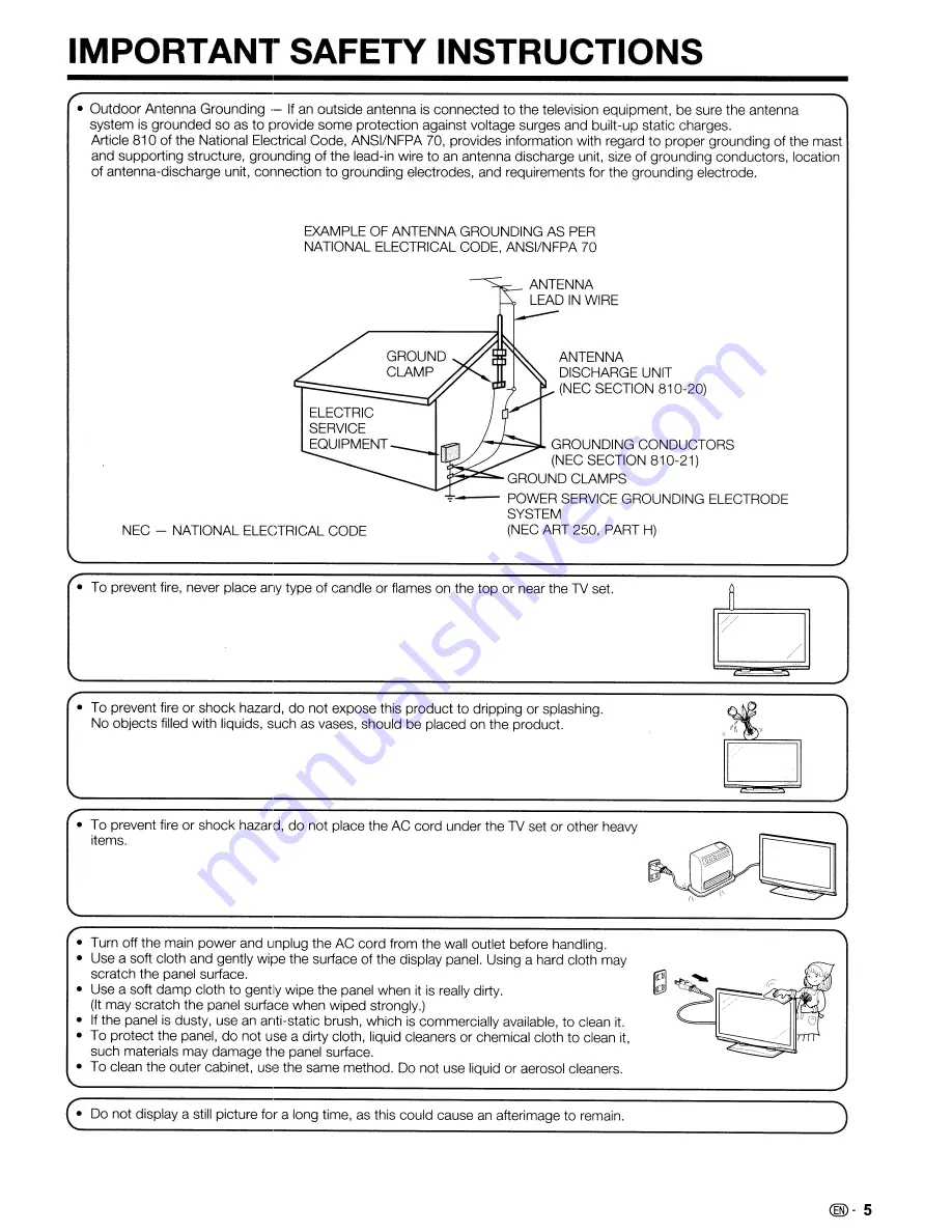 Sharp Aquos LC-42D~43U Operation Manual Download Page 7