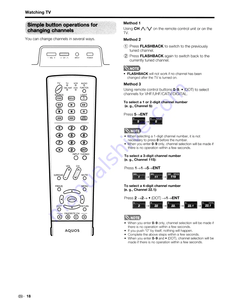 Sharp Aquos LC-42D~43U Operation Manual Download Page 20