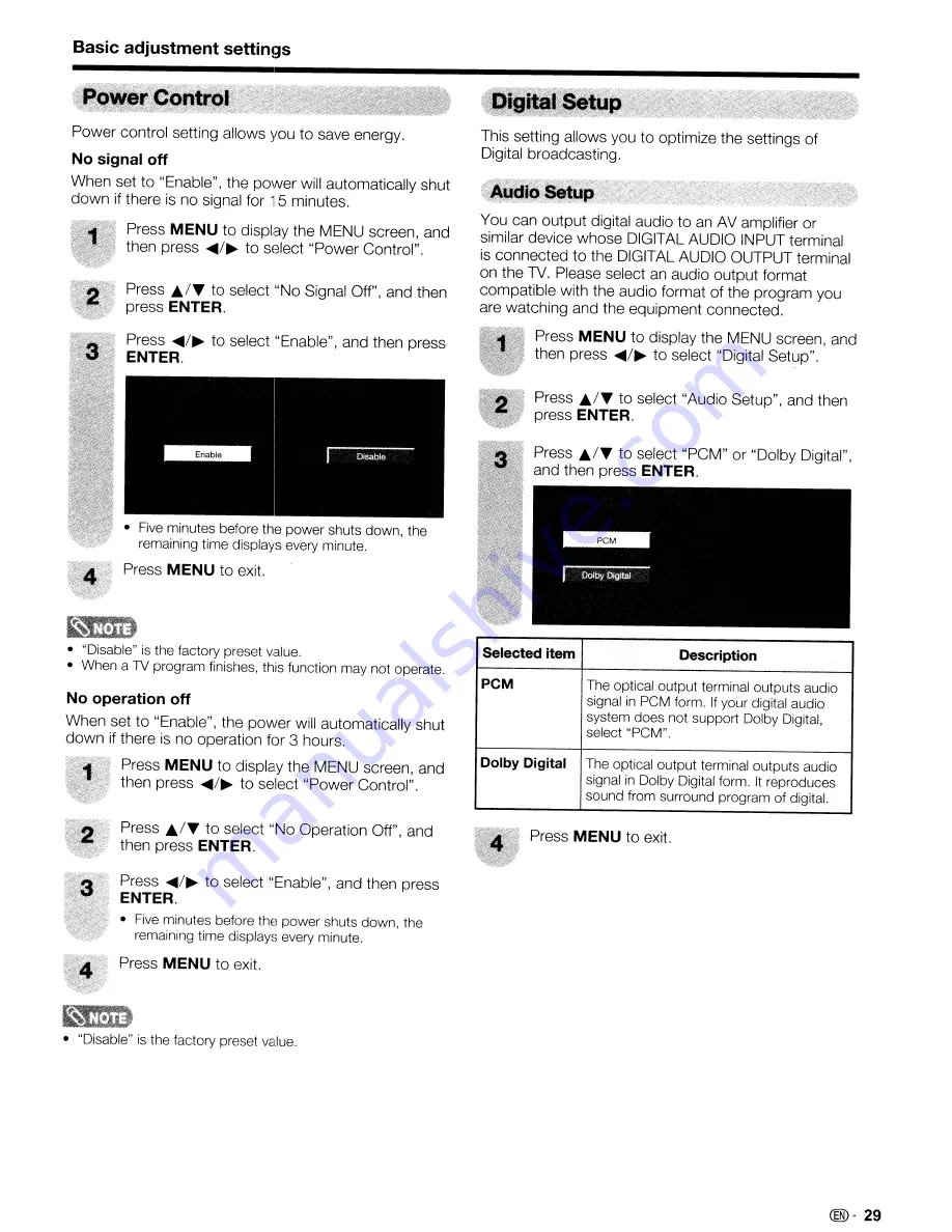 Sharp Aquos LC-42D~43U Operation Manual Download Page 31