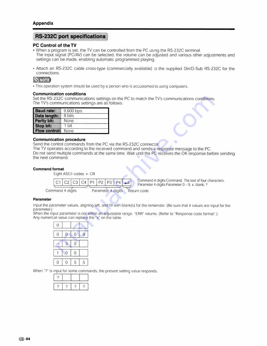 Sharp Aquos LC 45GD7U Operation Manual Download Page 85