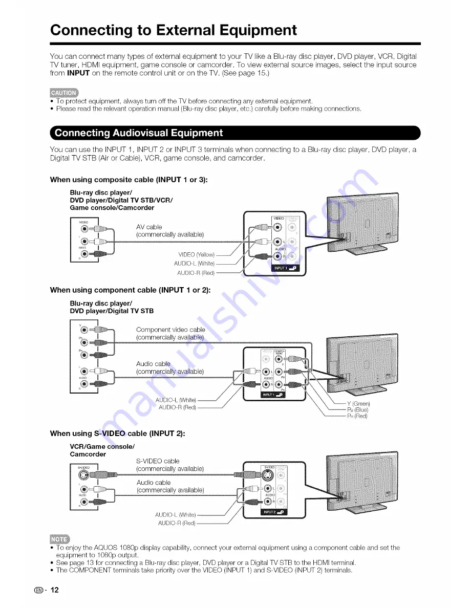 Sharp AQUOS LC-46D85U Operation Manual Download Page 13