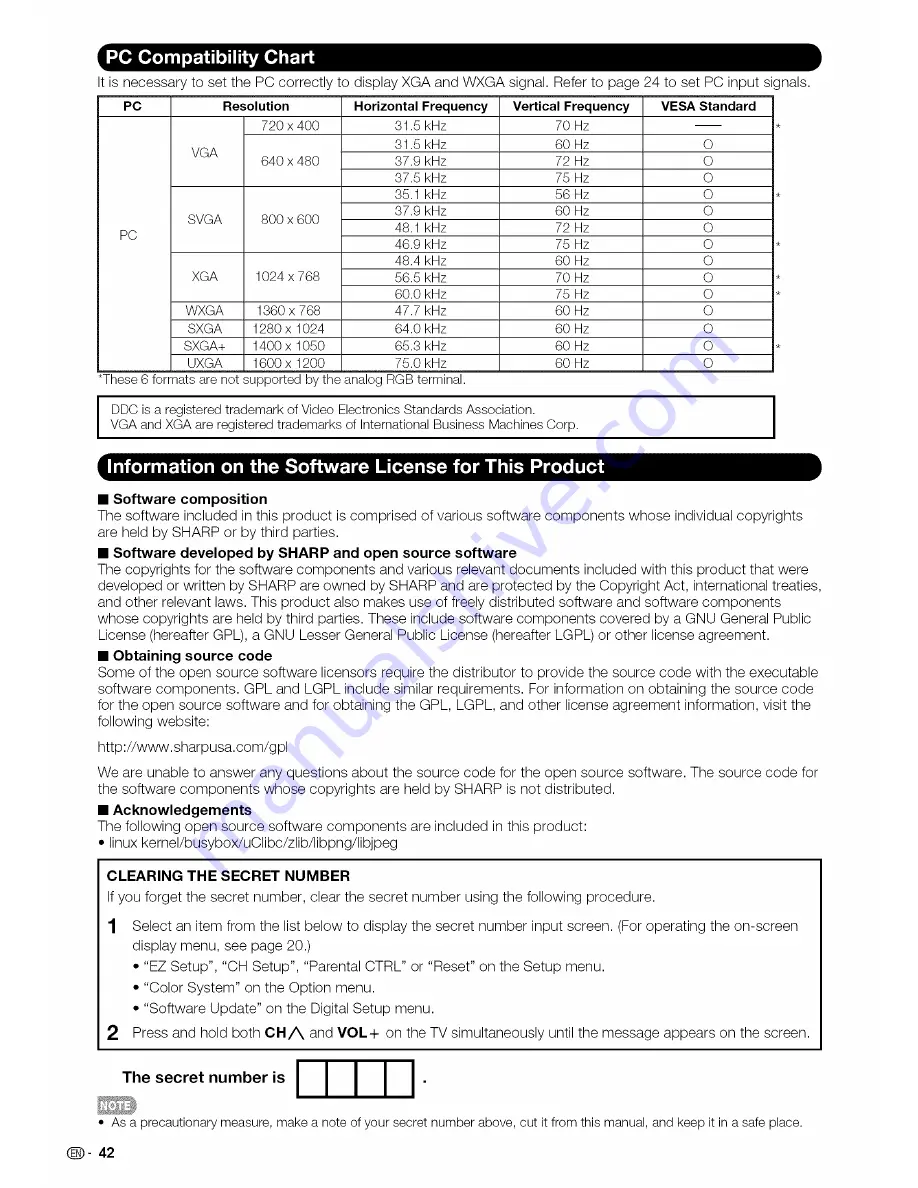 Sharp AQUOS LC-46D85U Operation Manual Download Page 43