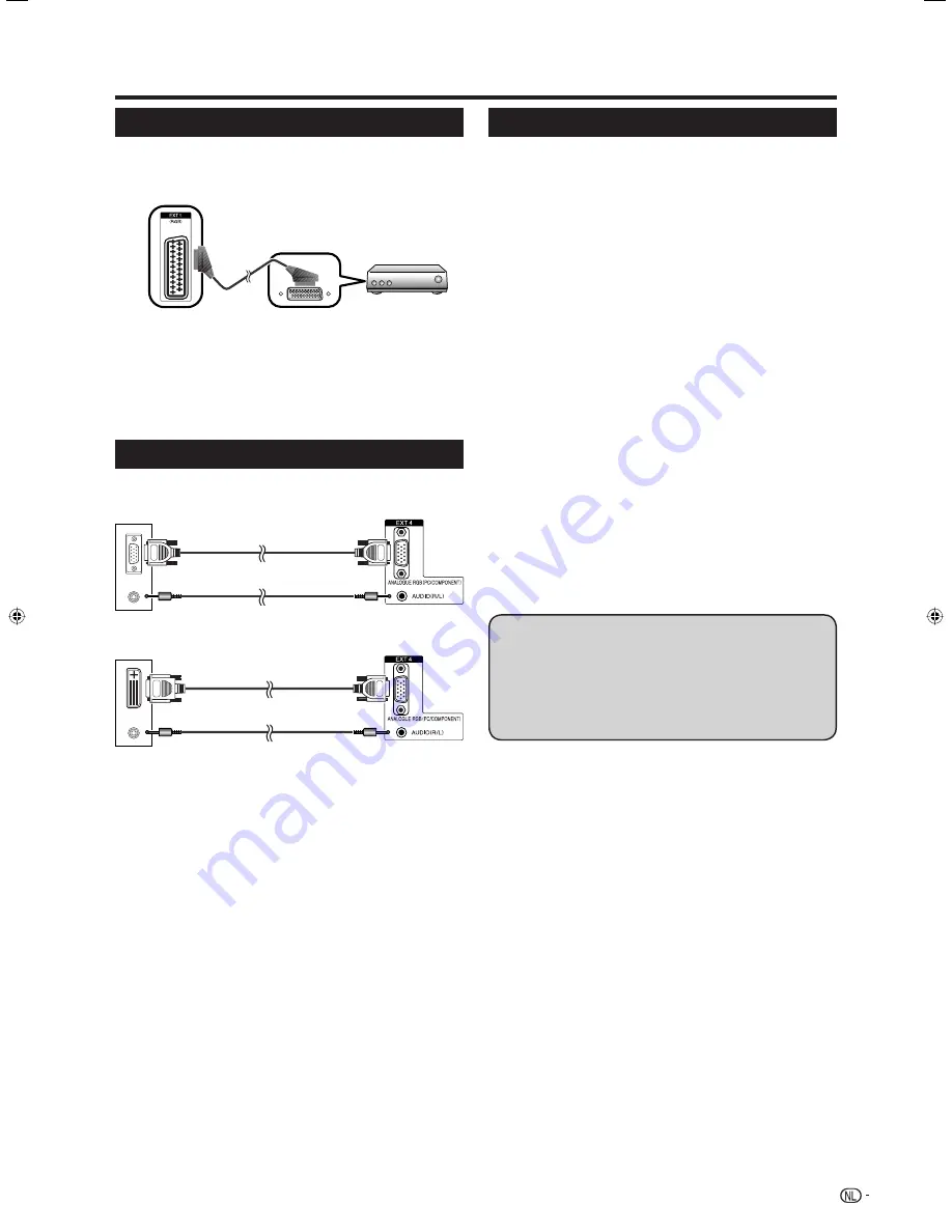 Sharp Aquos LC-46XL1E (Dutch) Gebruiksaanwijzing Download Page 13