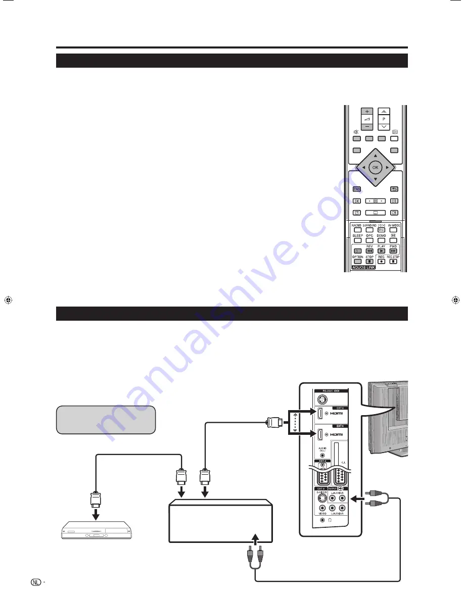 Sharp Aquos LC-46XL1E (Dutch) Gebruiksaanwijzing Download Page 14