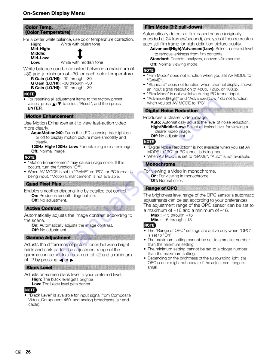 Sharp AQUOS LC-52LE920UN Operation Manual Download Page 27