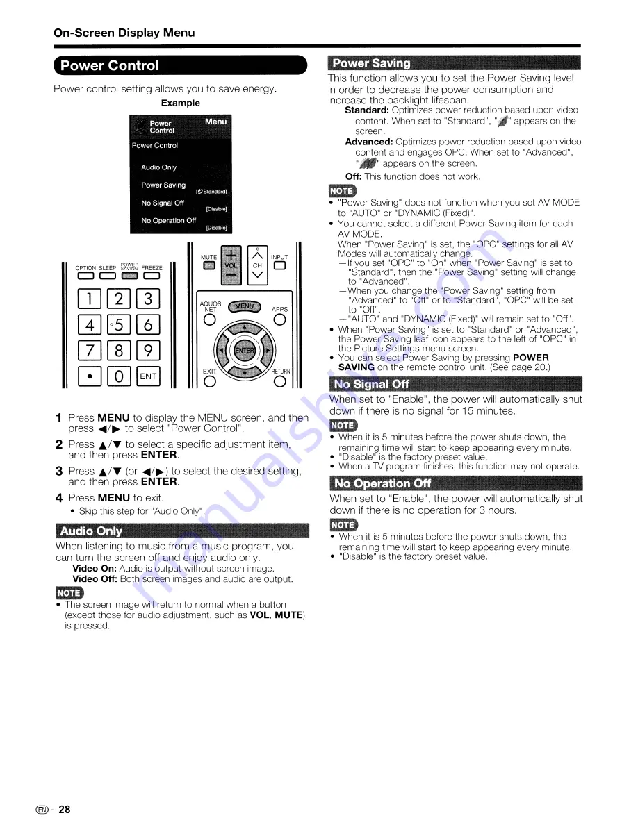 Sharp AQUOS LC-52LE920UN Operation Manual Download Page 29