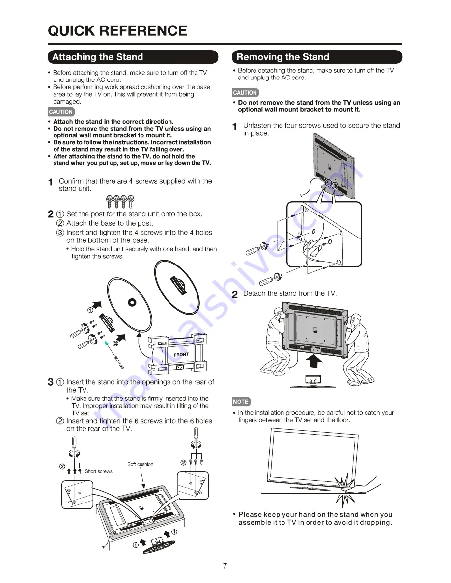 Sharp Aquos LC-60E69U Operation Manual Download Page 7