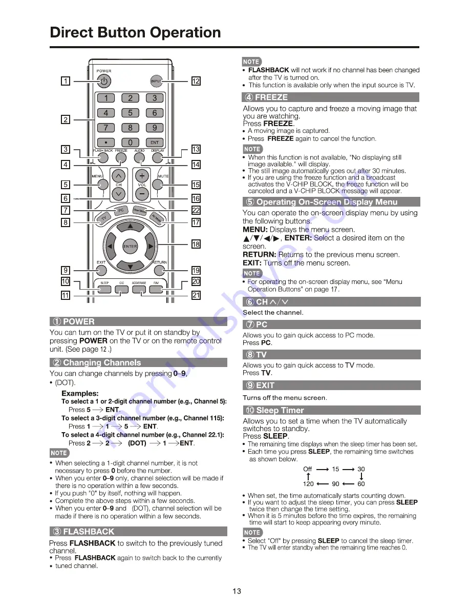 Sharp Aquos LC-60E69U Operation Manual Download Page 13