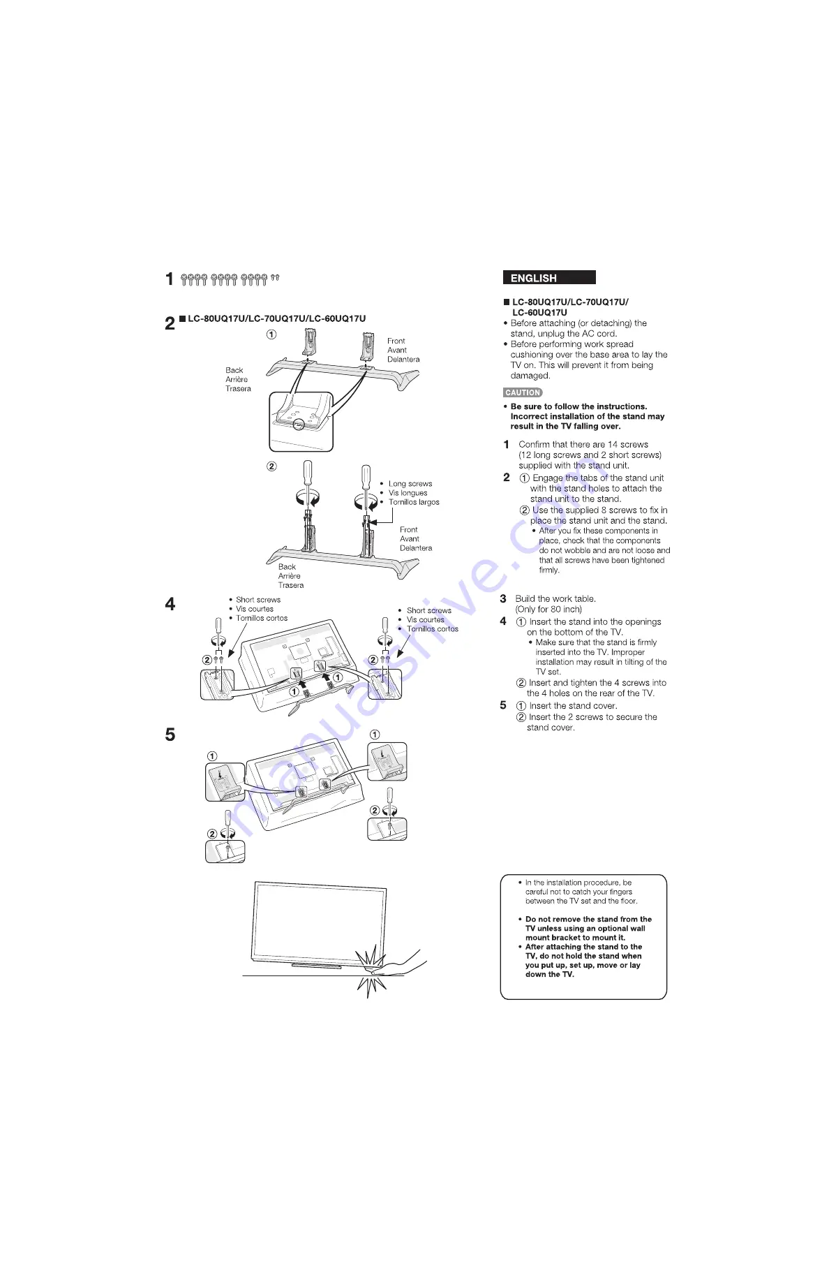 Sharp Aquos LC-60SQ10U Service Manual Download Page 103