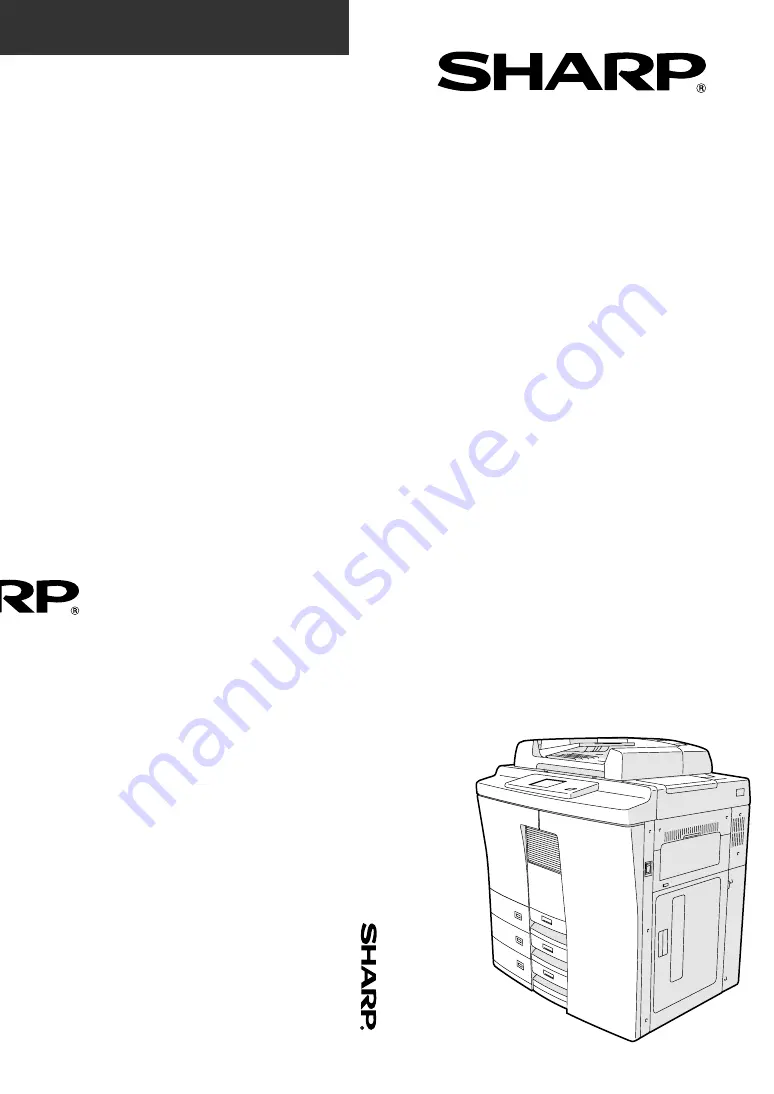 Sharp AR-800 imager Скачать руководство пользователя страница 181