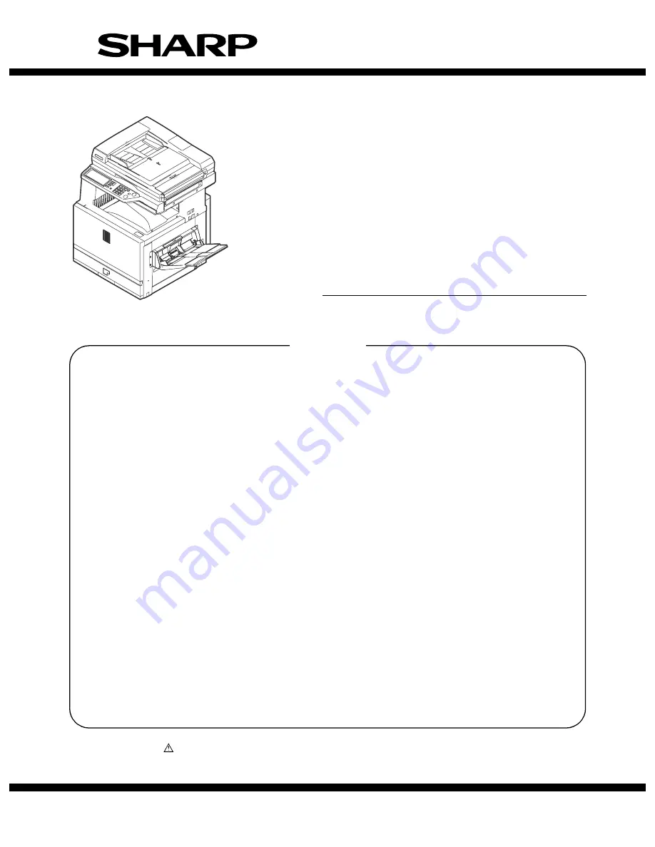 Sharp AR-BC320 Service Manual Download Page 1