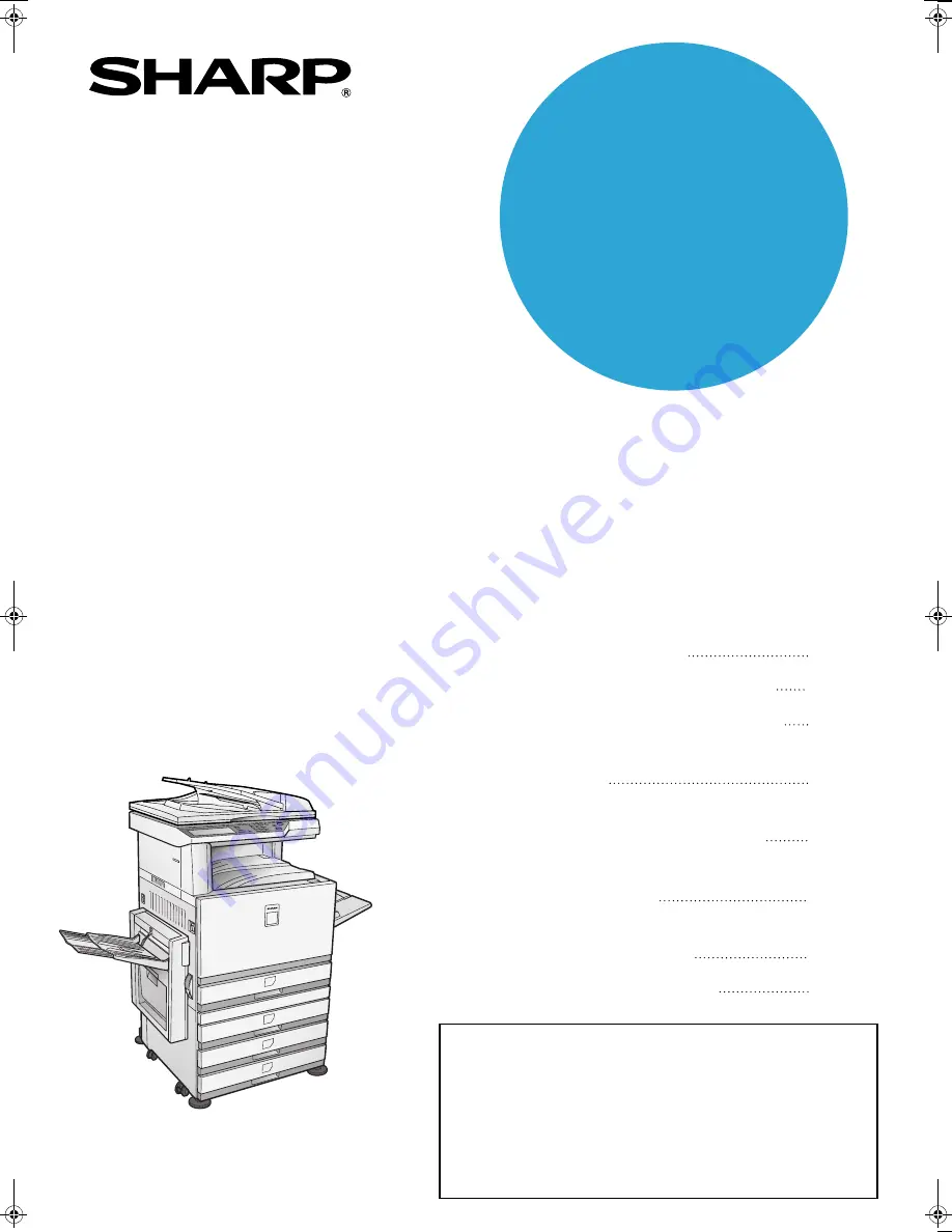 Sharp AR-C172M Operation Manual Download Page 1