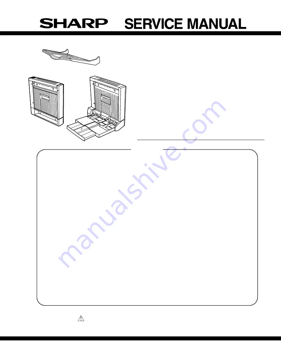 Sharp AR-DU3 Service Manual Download Page 1