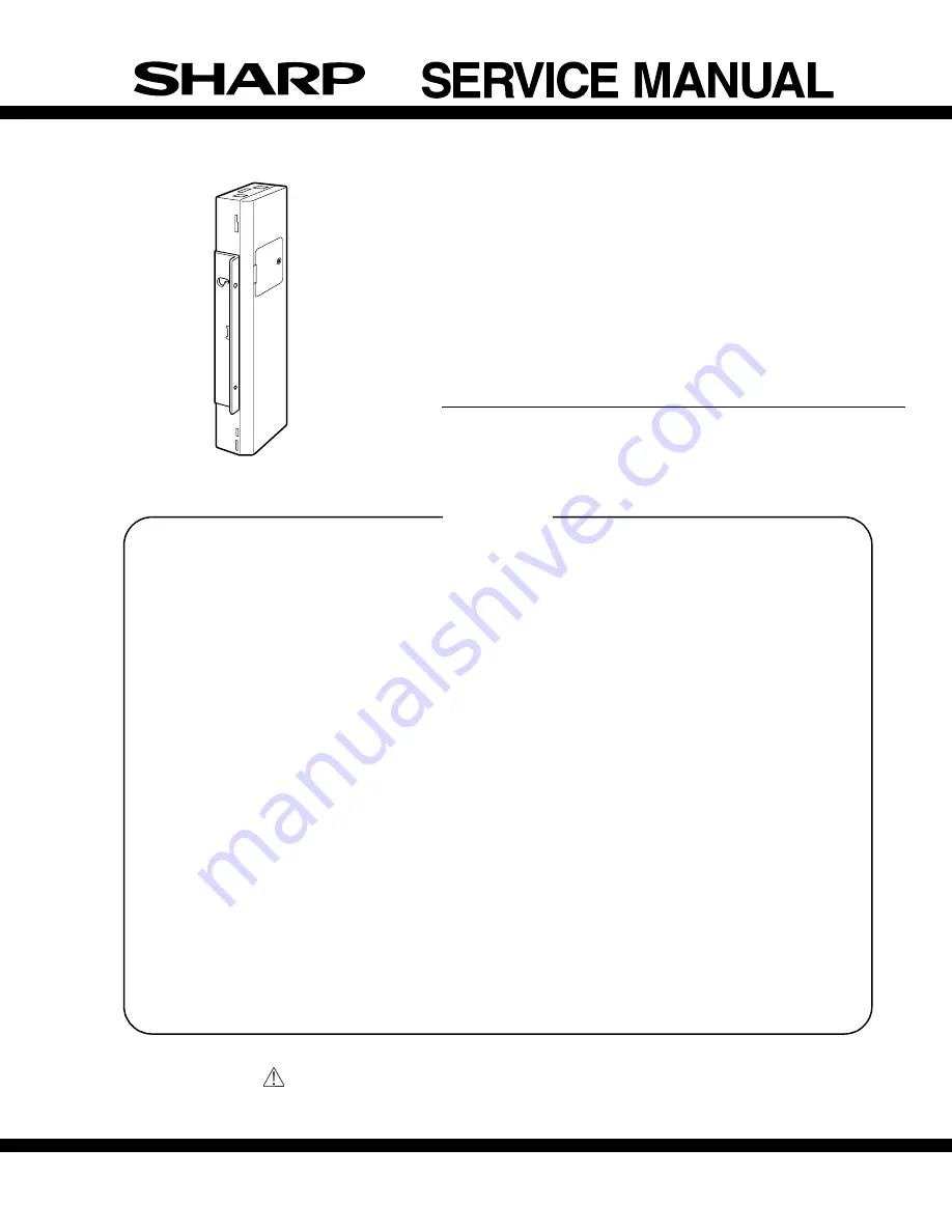 Sharp AR-FX12 Service Manual Download Page 1