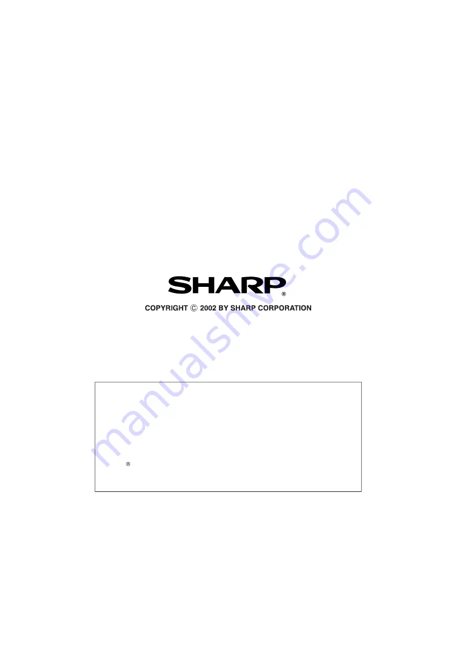 Sharp AR-M208 Service Manual Download Page 32