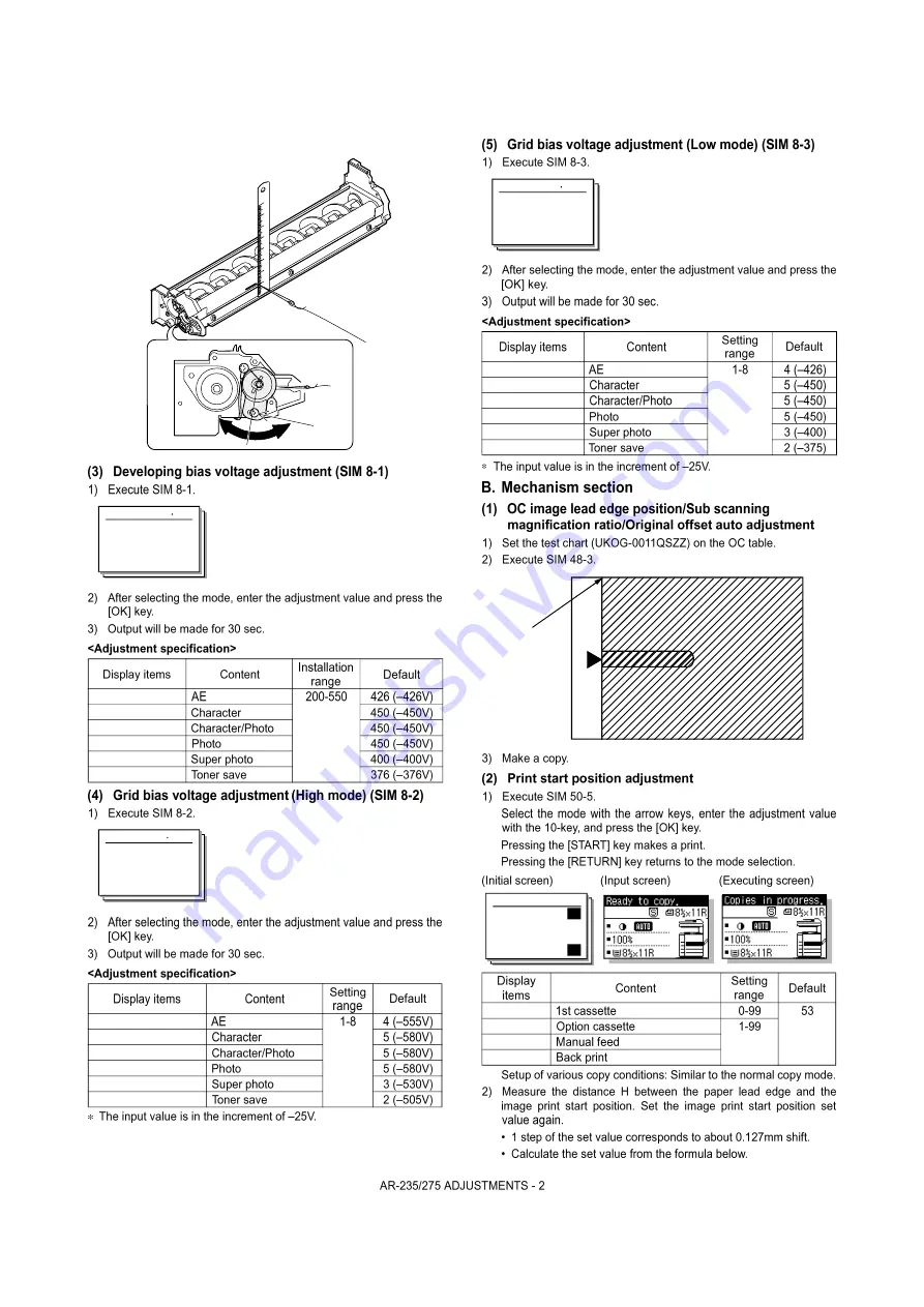 Sharp AR-M208 Service Manual Download Page 54