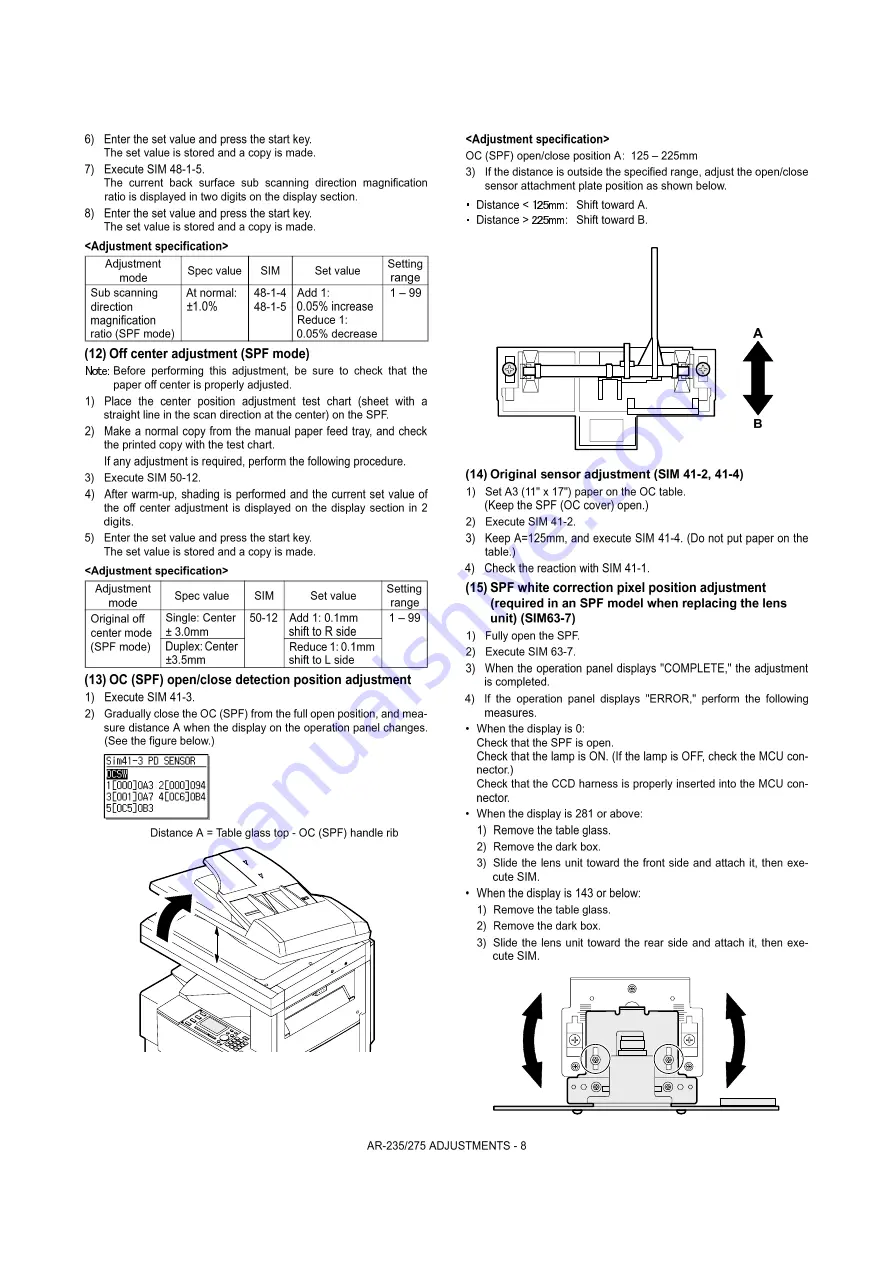 Sharp AR-M208 Service Manual Download Page 60