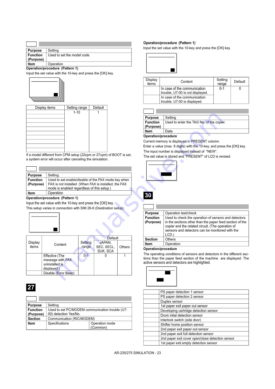 Sharp AR-M208 Service Manual Download Page 84