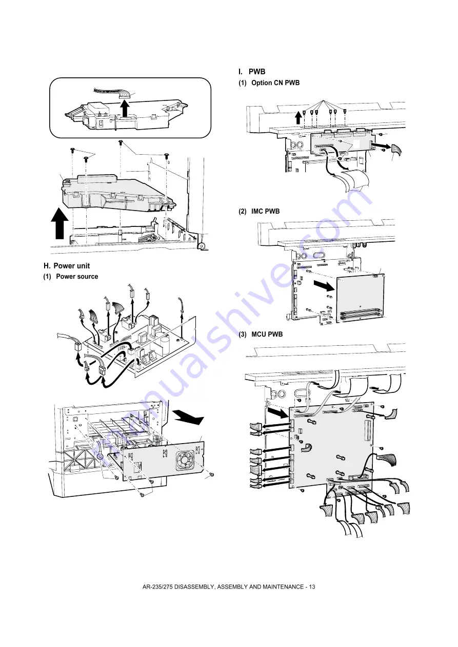 Sharp AR-M208 Service Manual Download Page 123