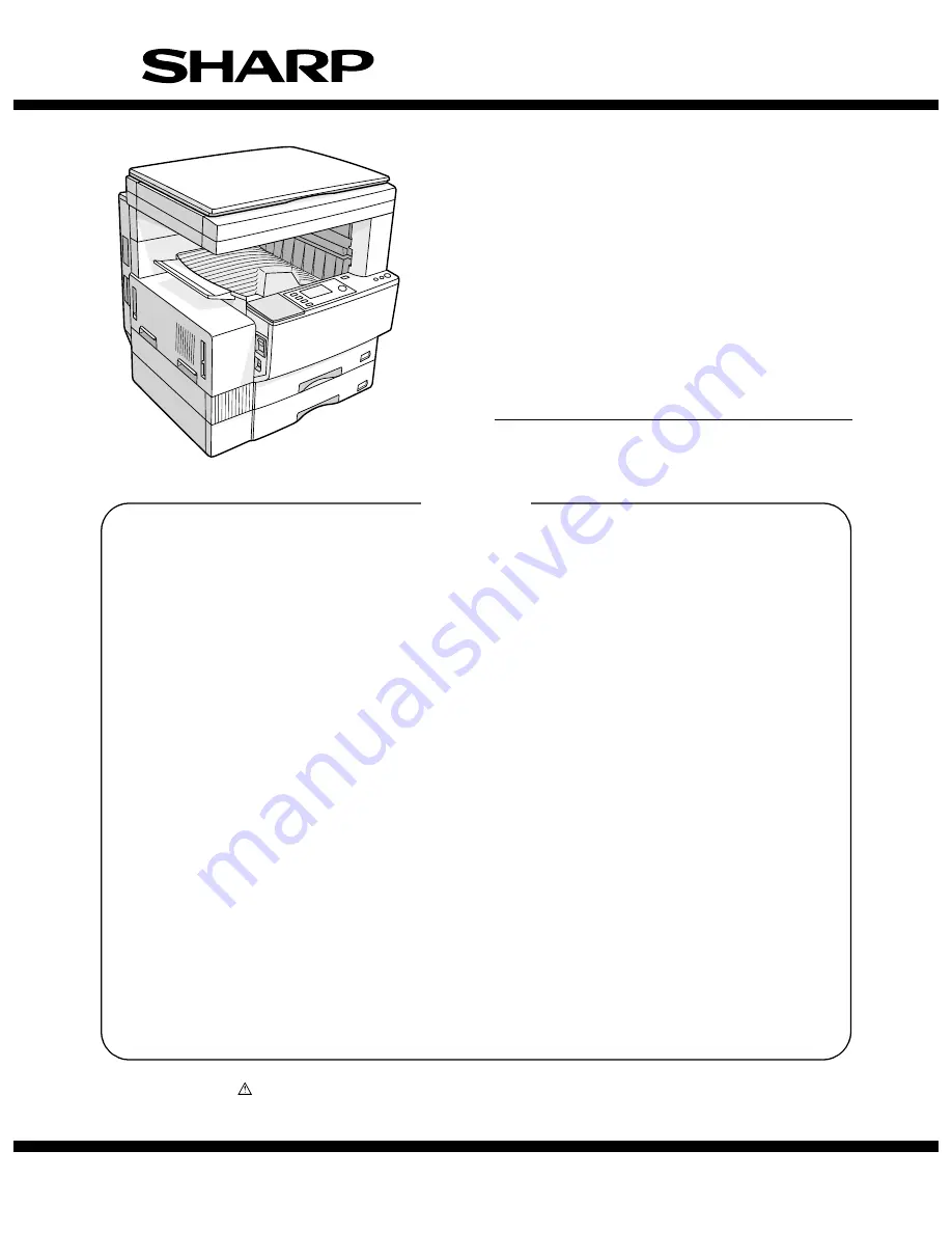 Sharp AR-M208 Service Manual Download Page 131