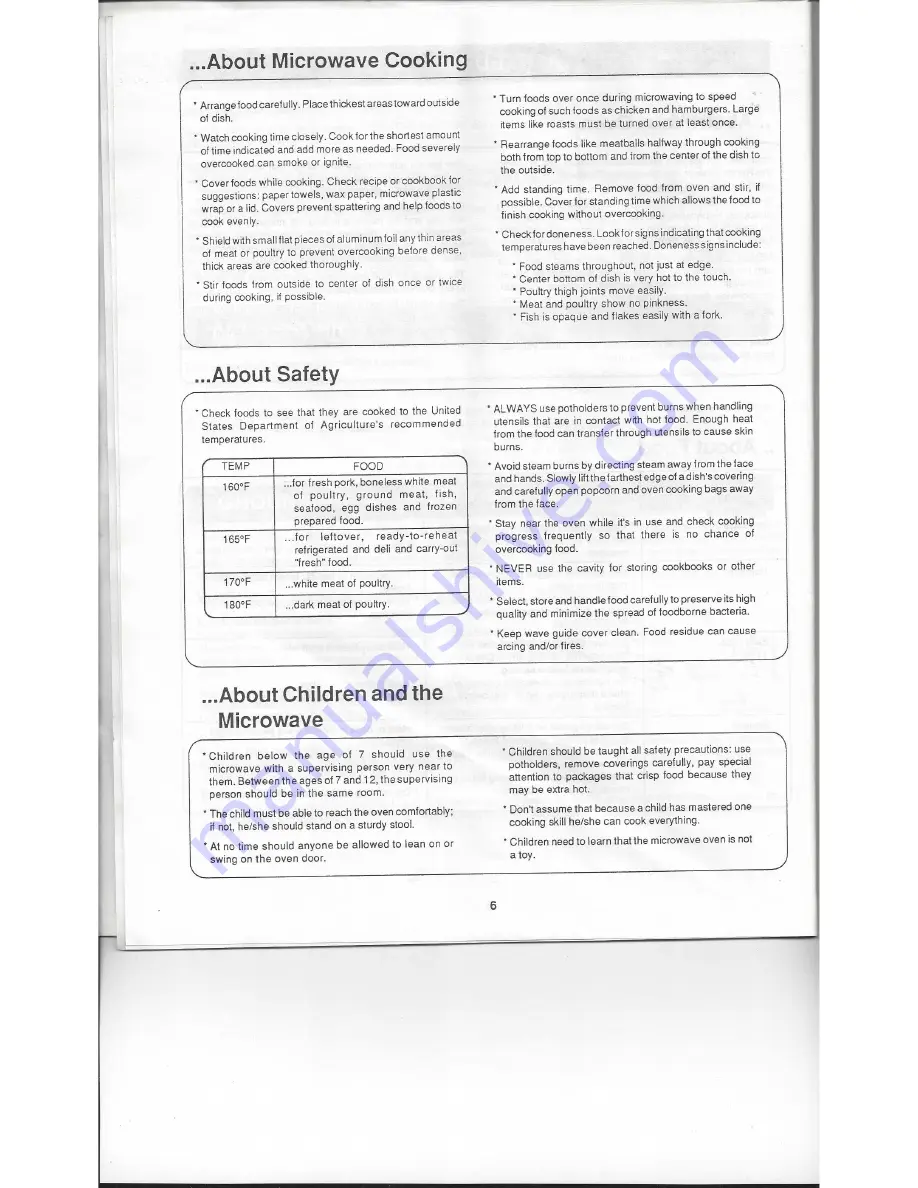 Sharp Carousel R-1850A Operation Manual Download Page 8