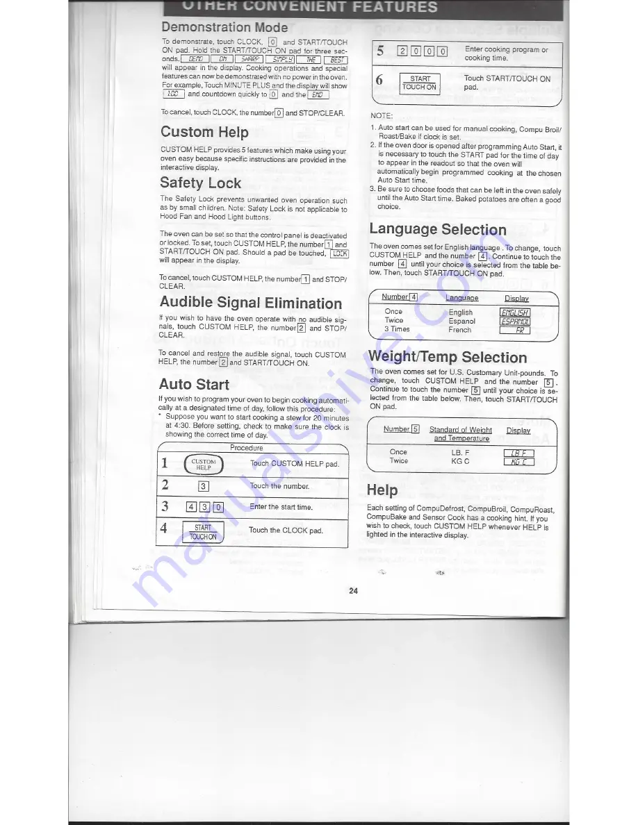 Sharp Carousel R-1850A Скачать руководство пользователя страница 24