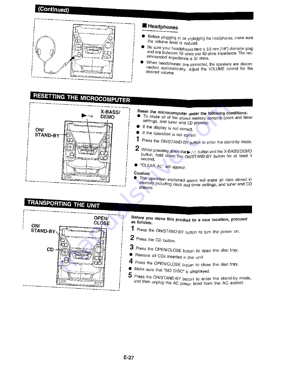 Sharp CD-BA1500H Operation Manual Download Page 33