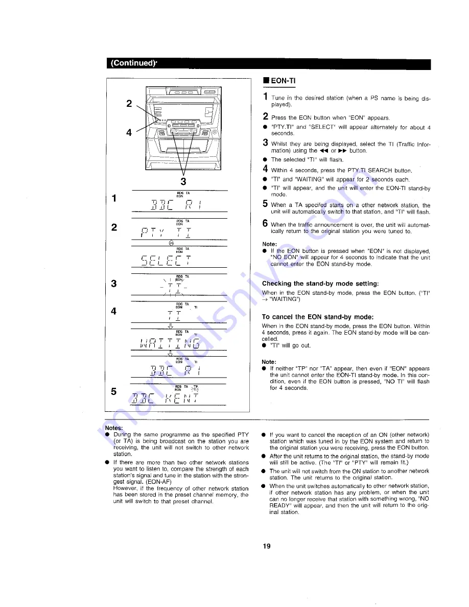 Sharp CD-C440H Operation Manual Download Page 20