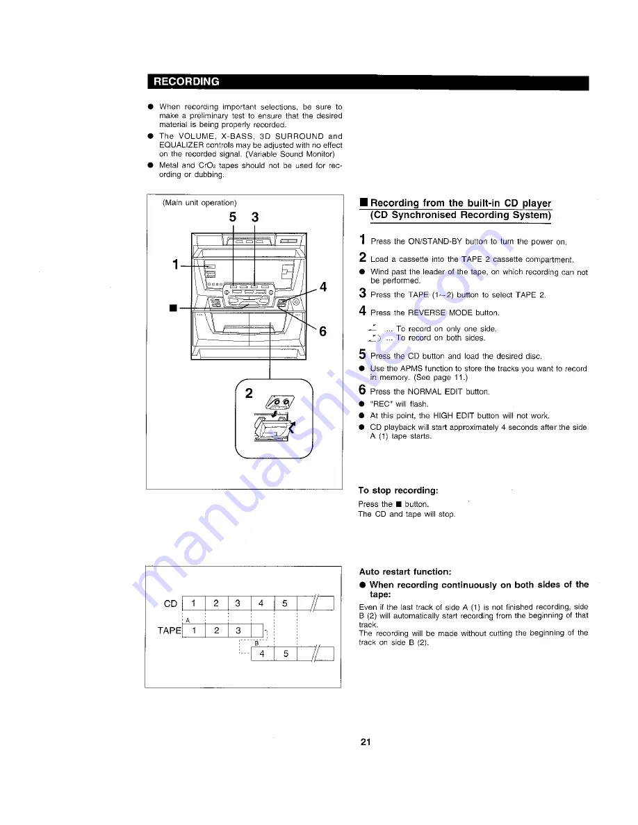 Sharp CD-C440H Operation Manual Download Page 22