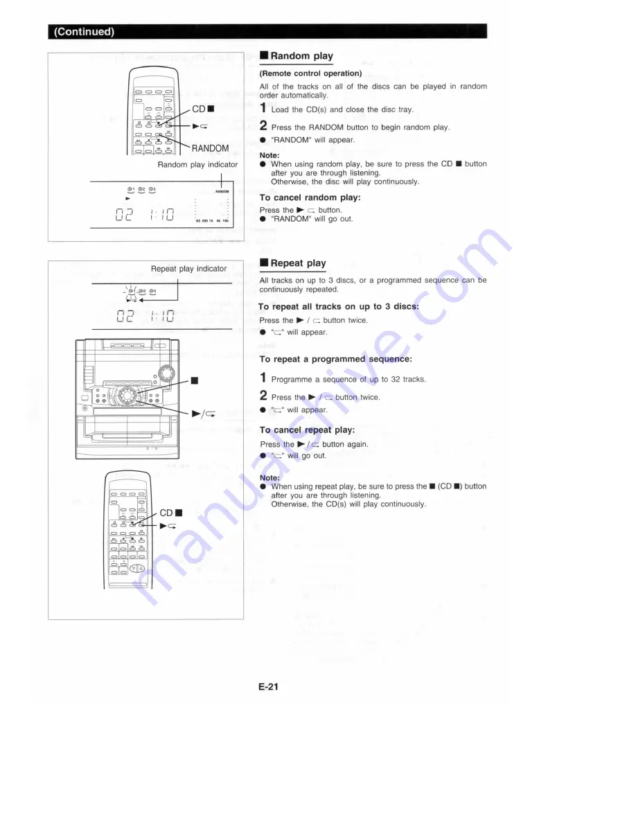 Sharp CD-C690X Operation Manual Download Page 22