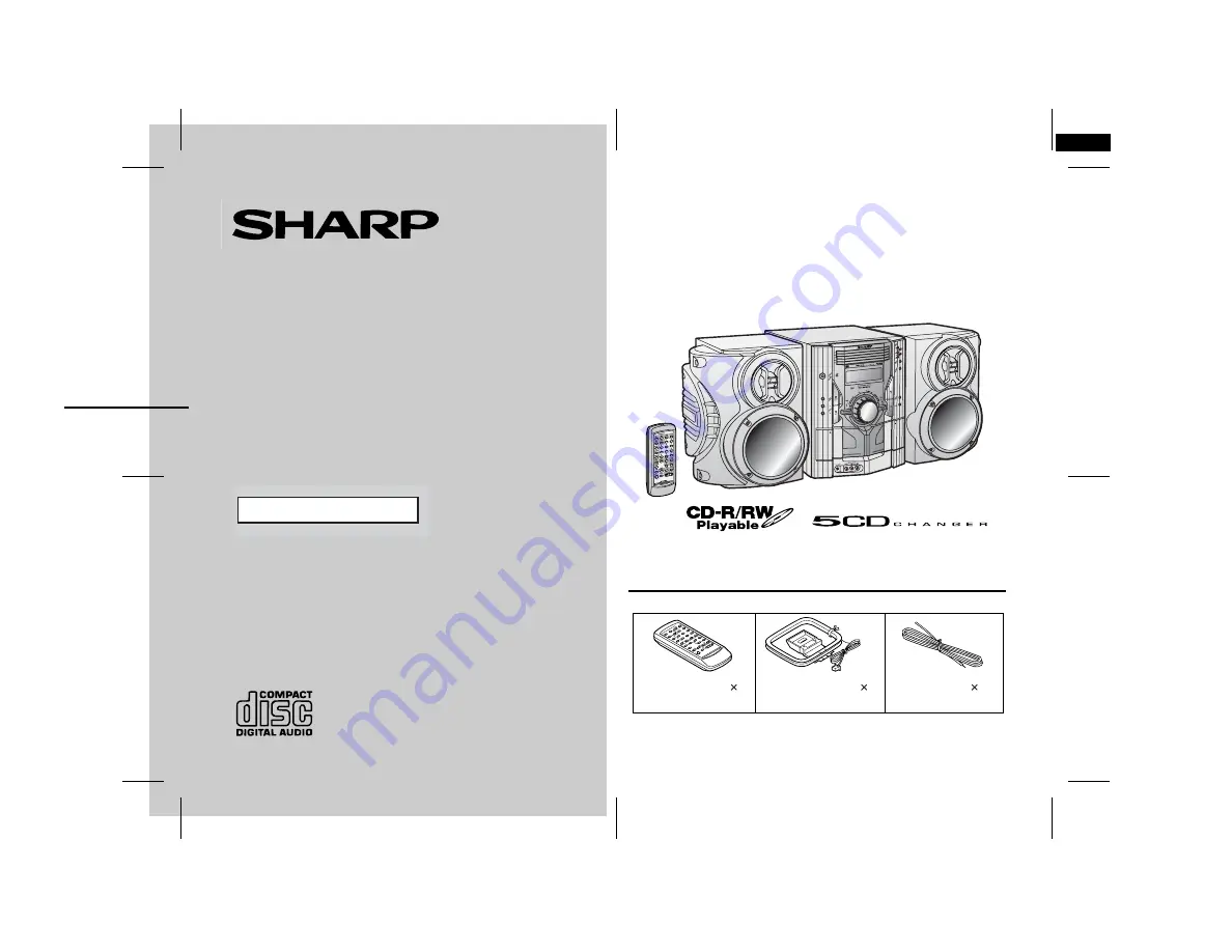 Sharp CD-ES600 Operation Manual Download Page 1