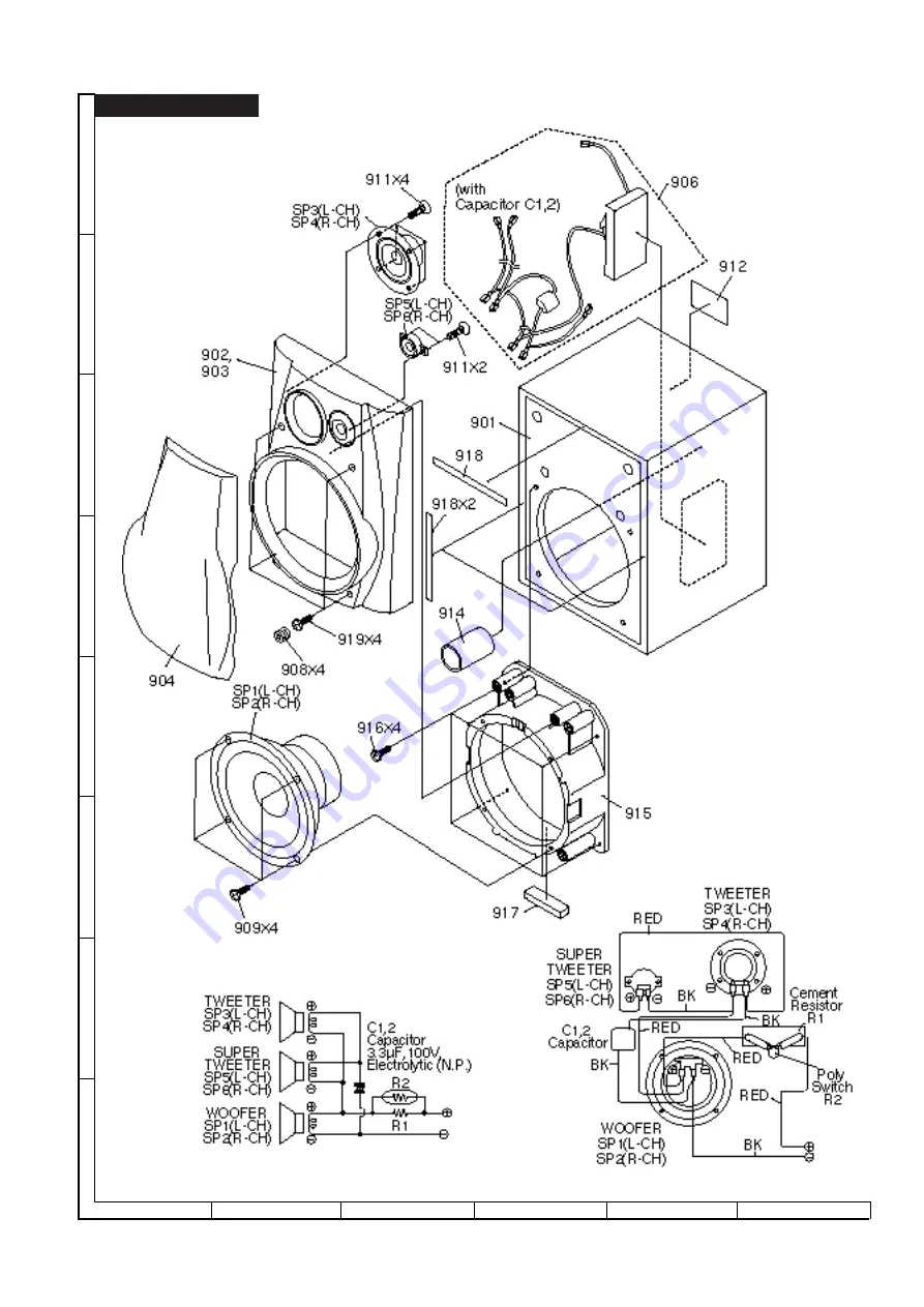 Sharp CD-K1861V Service Manual Download Page 77