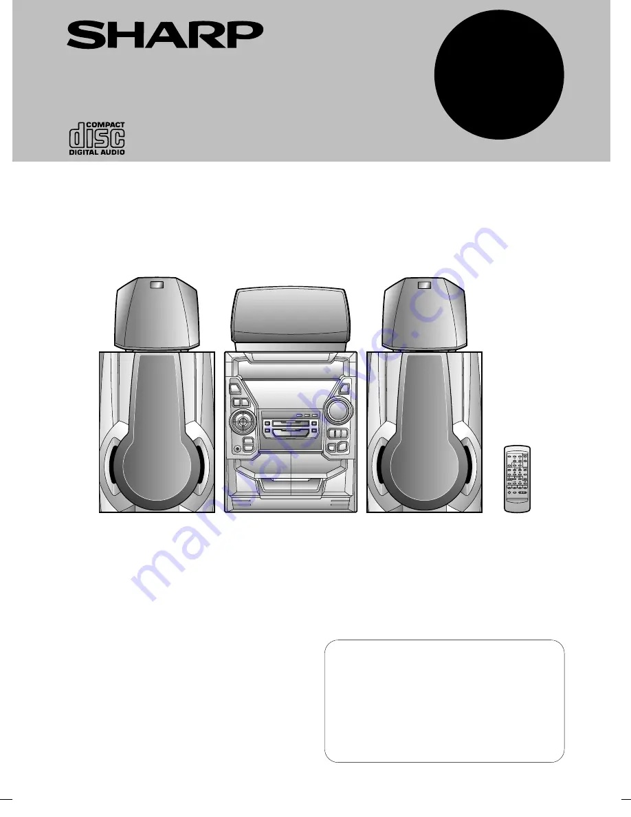 Sharp CD-PC3500 Скачать руководство пользователя страница 1