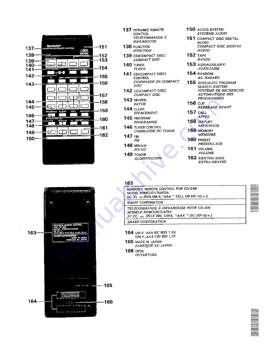 Sharp CD-X99H Скачать руководство пользователя страница 11