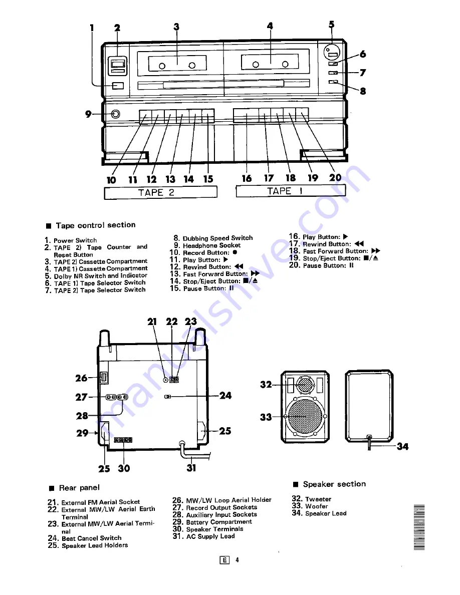 Sharp CD-X99H Operation Manual Download Page 125