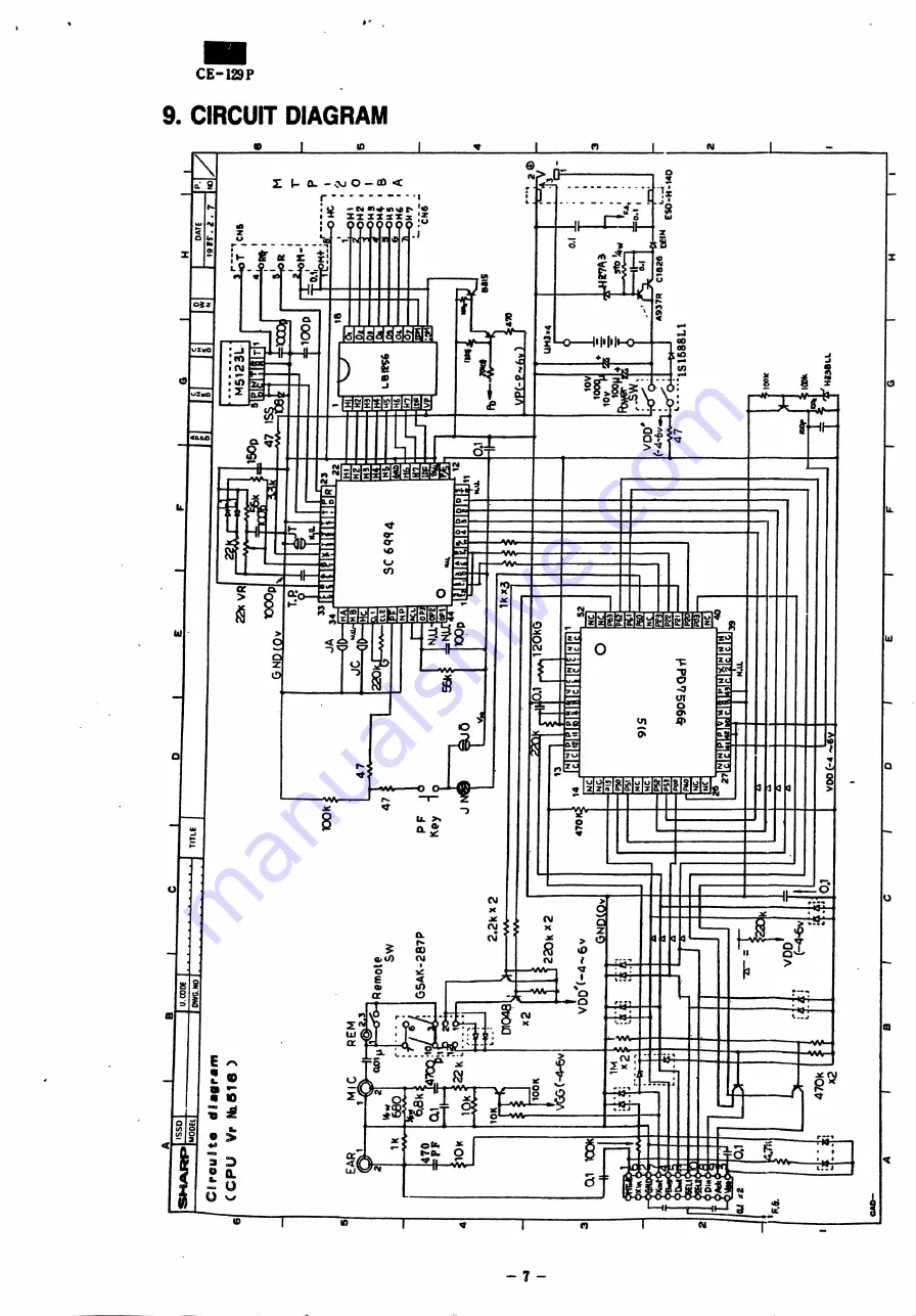 Sharp CE-129P Скачать руководство пользователя страница 7