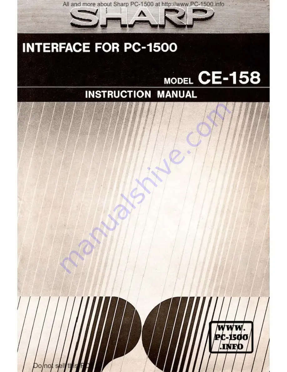 Sharp CE-158 Instruction Manual Download Page 1