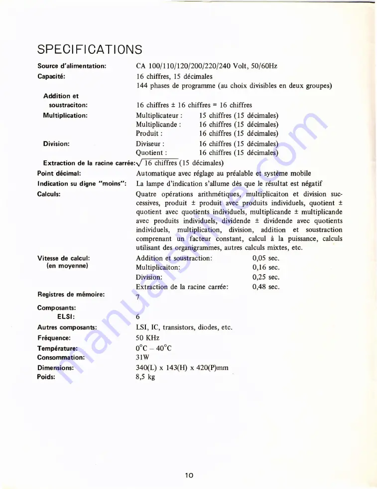 Sharp COMPET CS-363 Series Instruction Manual Download Page 15