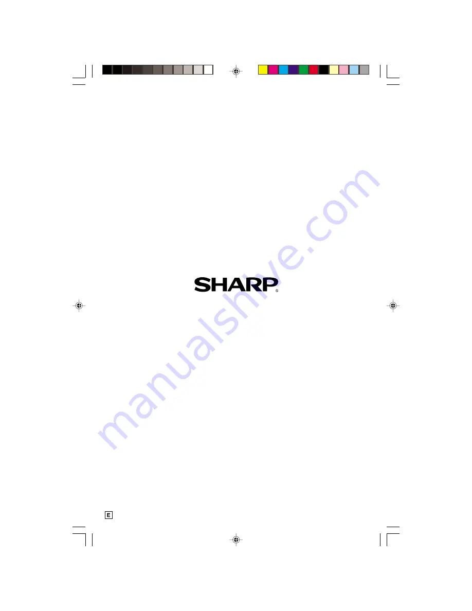 Sharp CR20S10 Operation Manual Download Page 32