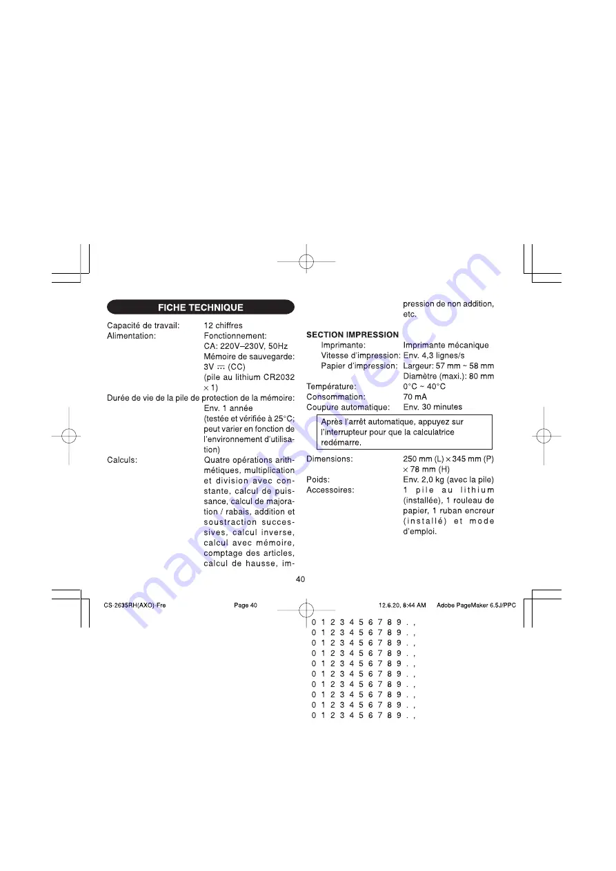 Sharp CS-2635RH Operation Manual Download Page 42