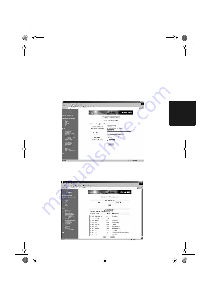 Sharp DC500 - B/W Laser - All-in-One Networking Manual Download Page 85