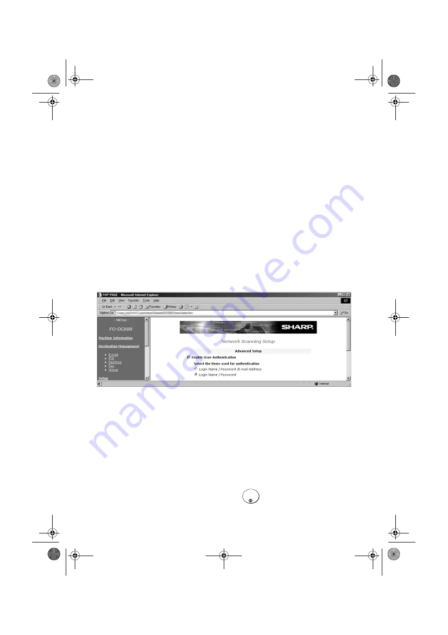 Sharp DC500 - B/W Laser - All-in-One Networking Manual Download Page 118