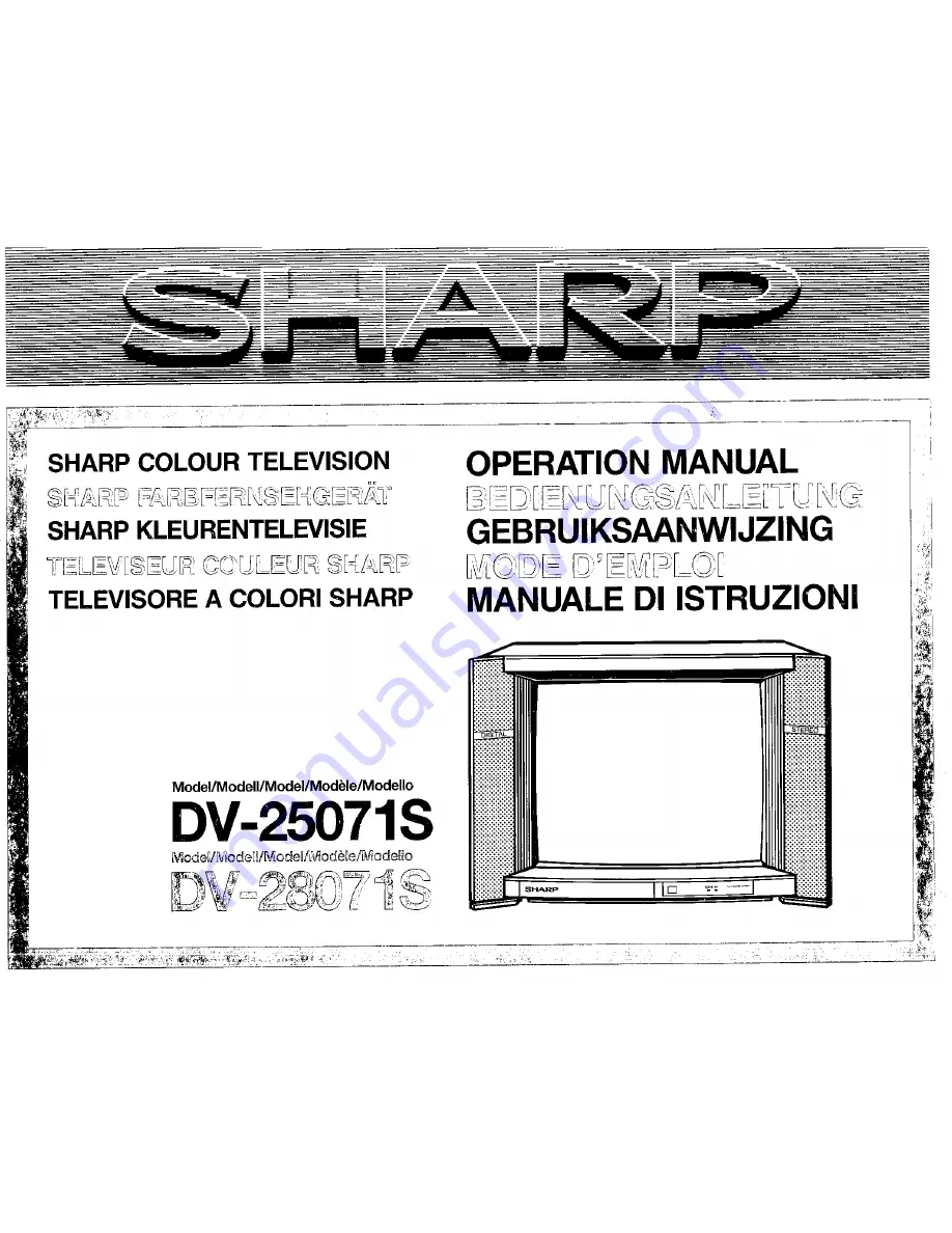 Sharp DV-25071S Operation Manual Download Page 1