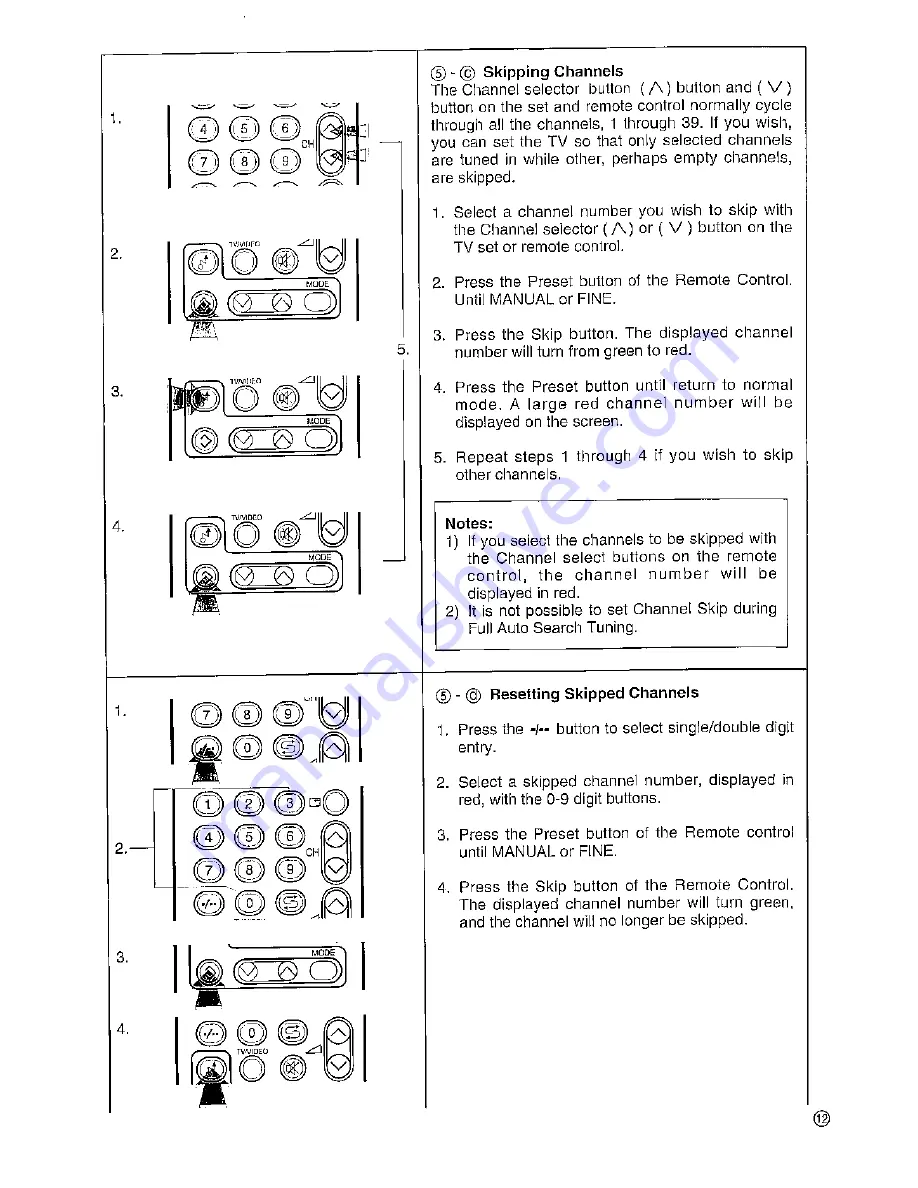 Sharp DV-3750S Operation Manual Download Page 12