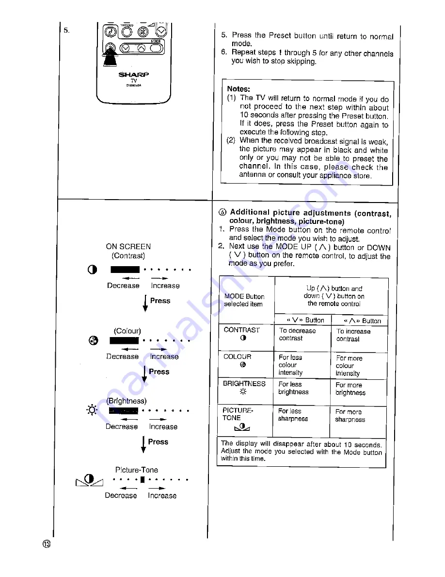 Sharp DV-3750S Operation Manual Download Page 13