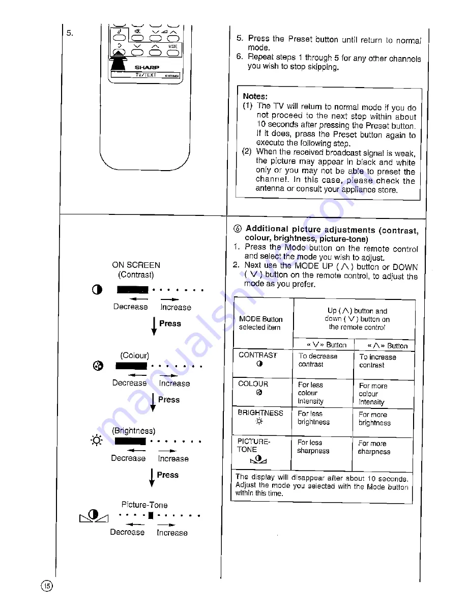 Sharp DV-3751S Operation Manual Download Page 16