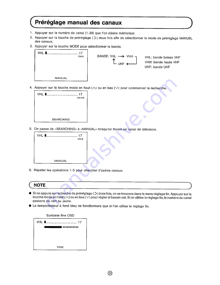 Sharp DV-5460S Operation Manual Download Page 30