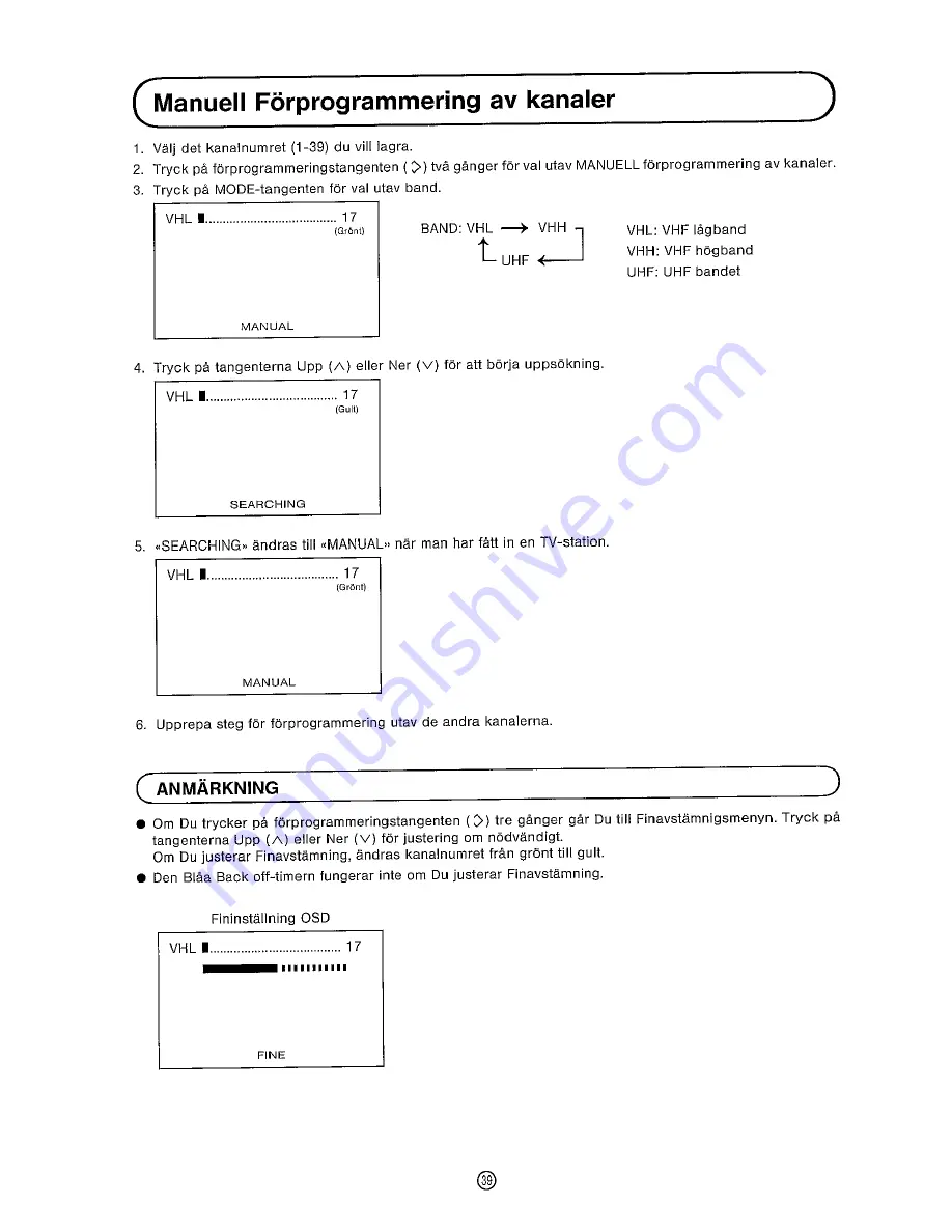 Sharp DV-5460S Operation Manual Download Page 41