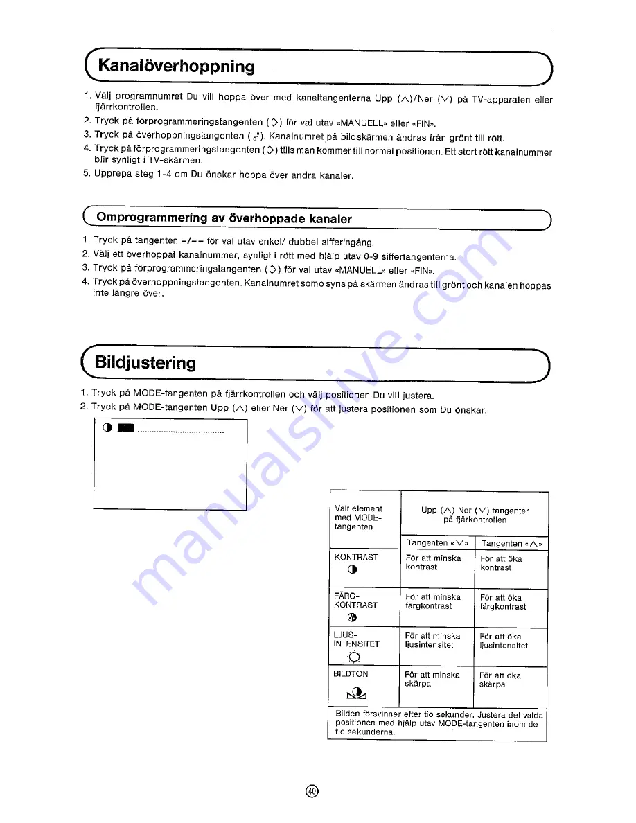 Sharp DV-5460S Operation Manual Download Page 42