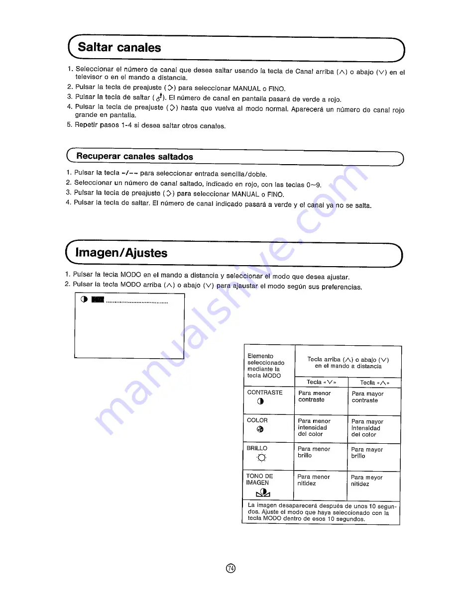 Sharp DV-5460S Operation Manual Download Page 76